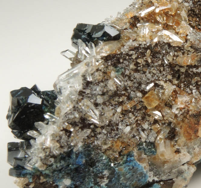 Lazulite, Siderite, Quartz from Rapid Creek, 70 km northwest of Aklavik, Yukon, Canada