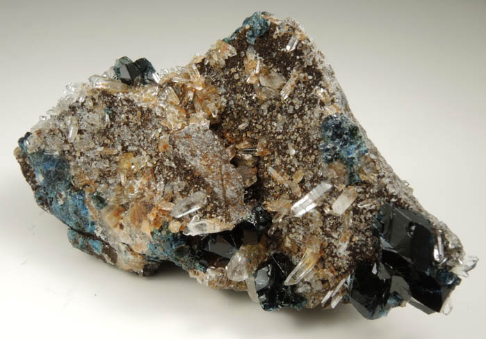 Lazulite, Siderite, Quartz from Rapid Creek, 70 km northwest of Aklavik, Yukon, Canada