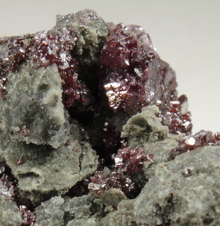 Proustite and Acanthite from Mine d'Imider, 6.2 km ESE of Imiter, Tinghir Province, Drâa-Tafilalet, Morocco