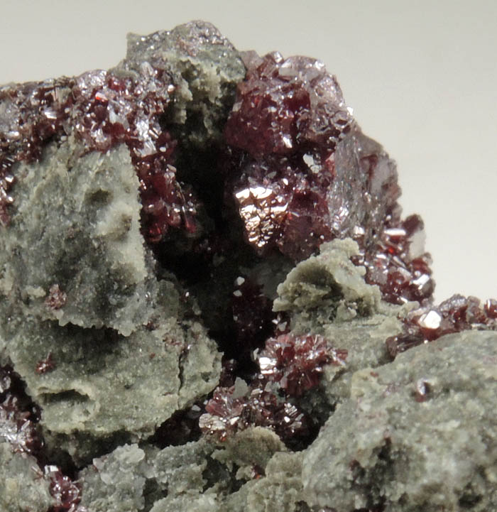 Proustite and Acanthite from Mine d'Imider, 6.2 km ESE of Imiter, Tinghir Province, Dra-Tafilalet, Morocco