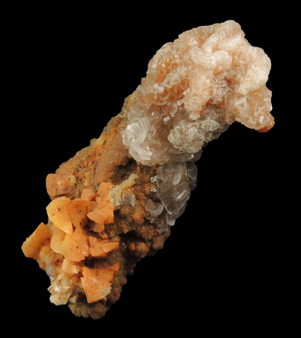 Calcite, Dolomite, Smithsonite from Monte Cristo Mine, Rush Creek District, Marion County, Arkansas