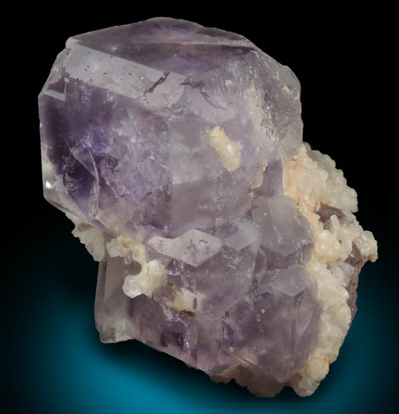 Fluorite on Quartz from Shangbao Mine, Leiyang, Hunan, China