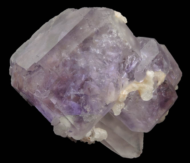 Fluorite on Quartz from Shangbao Mine, Leiyang, Hunan, China