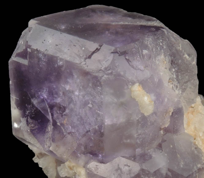 Fluorite on Quartz from Shangbao Mine, Leiyang, Hunan, China