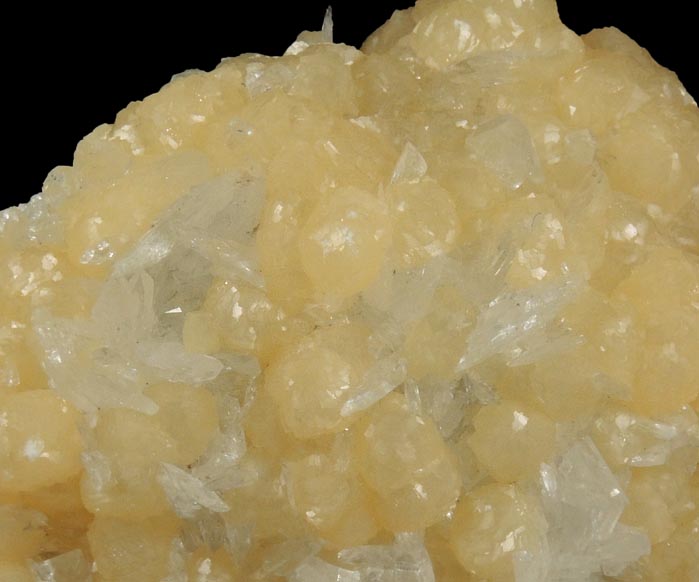 Calcite over Colemanite from Kramer Deposit, Boron, Kern County, California