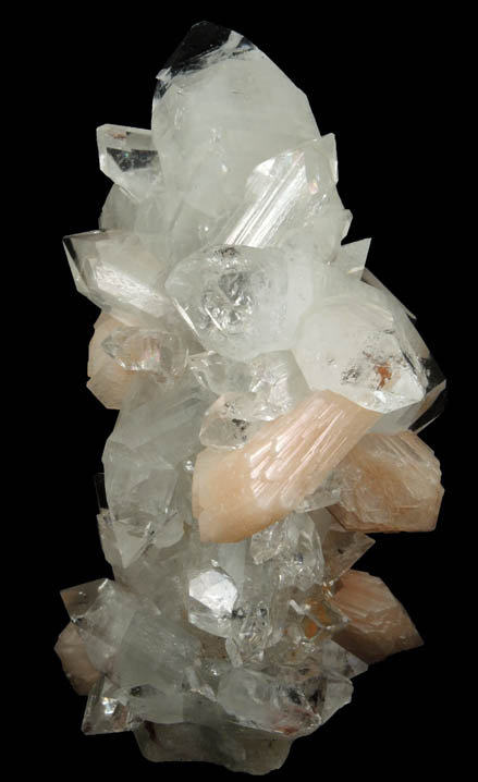 Apophyllite and Stilbite over stalactitic Quartz from Jalgaon, Maharashtra, India