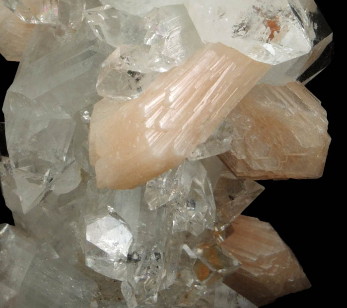 Apophyllite and Stilbite over stalactitic Quartz from Jalgaon, Maharashtra, India