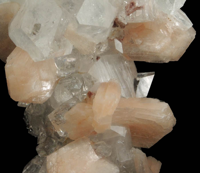 Apophyllite and Stilbite over stalactitic Quartz from Jalgaon, Maharashtra, India