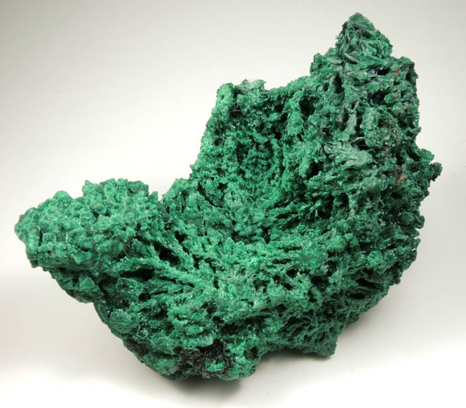 Malachite from Kolwezi Mining District, 240 km WNW of  Lubumbashi, Katanga Copperbelt, Lualaba Province, Democratic Republic of the Congo