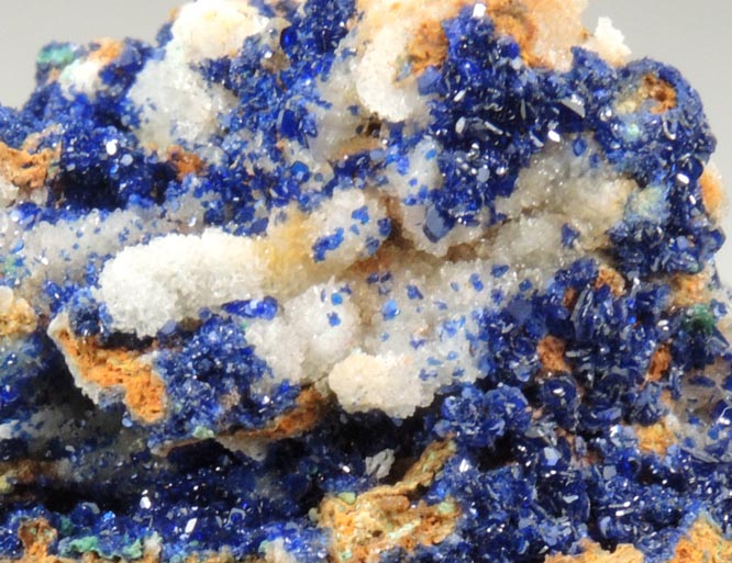 Azurite and Malachite on Quartz from Tsumeb Mine, Otavi-Bergland District, Oshikoto, Namibia