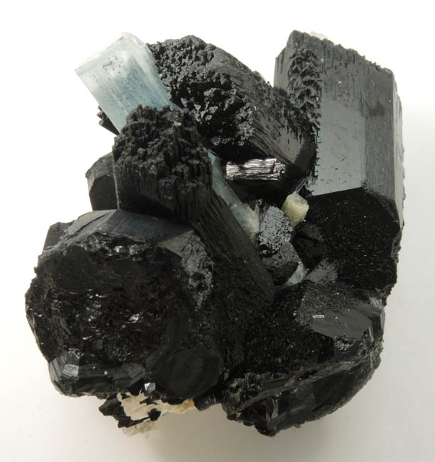 Beryl var. Aquamarine in Schorl Tourmaline from Erongo Mountains, 20 km north of Usakos, Damaraland, Namibia