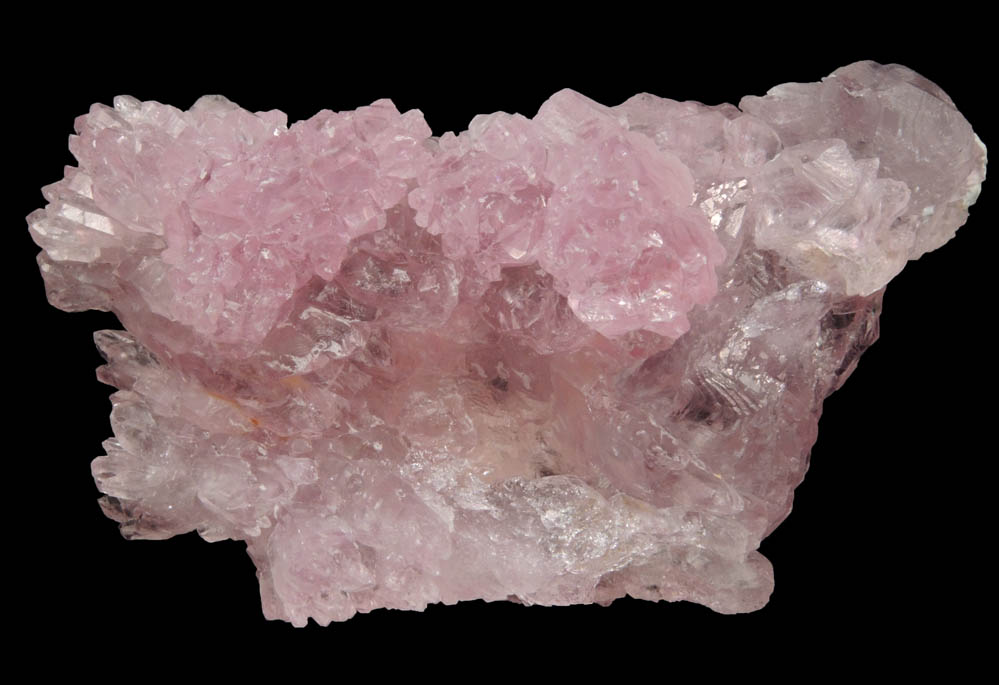 Quartz var. Rose Quartz Crystals from Alto da Pitorra, Laranjeiras, Galilia, Minas Gerais, Brazil