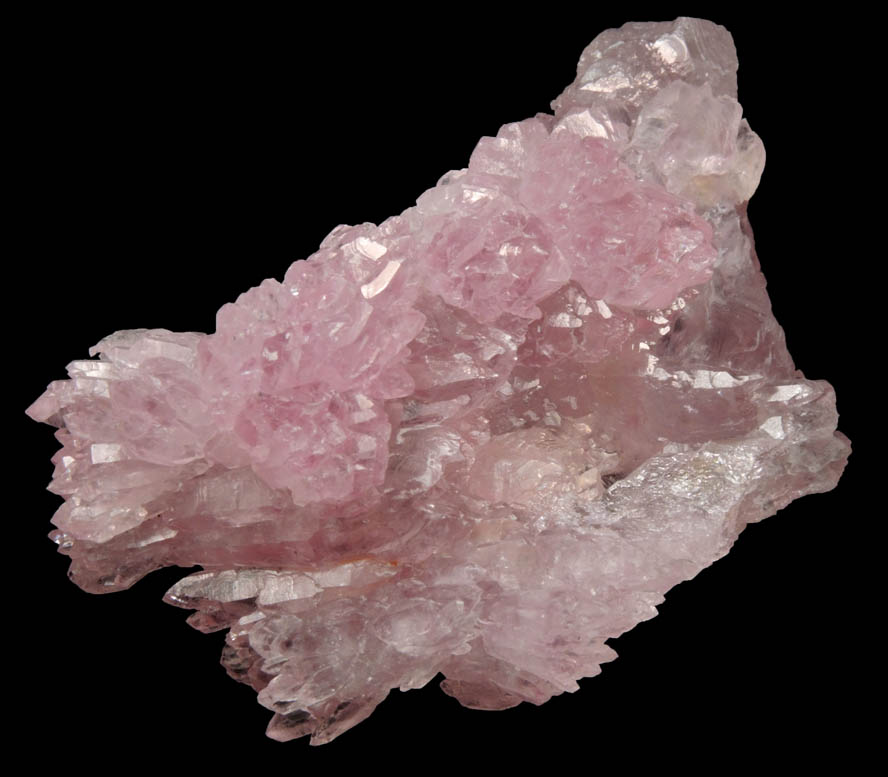 Quartz var. Rose Quartz Crystals from Alto da Pitorra, Laranjeiras, Galilia, Minas Gerais, Brazil