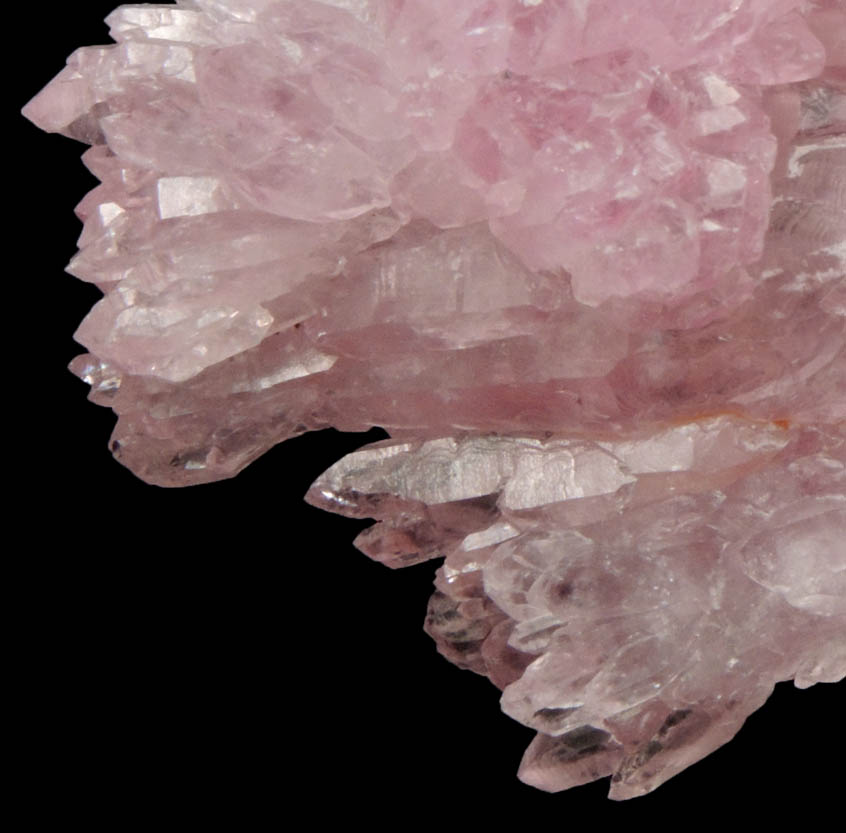 Quartz var. Rose Quartz Crystals from Alto da Pitorra, Laranjeiras, Galilia, Minas Gerais, Brazil