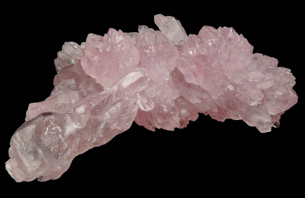 Quartz var. Rose Quartz Crystals from Alto da Pitorra, Laranjeiras, Galilia, Minas Gerais, Brazil