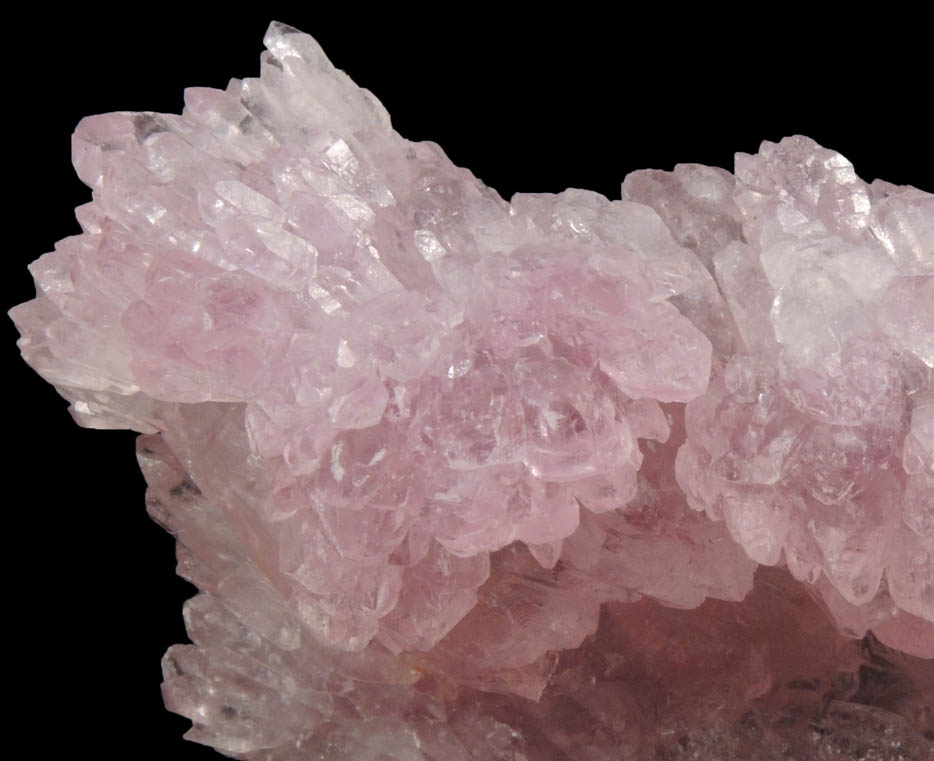 Quartz var. Rose Quartz Crystals from Alto da Pitorra, Laranjeiras, Galiléia, Minas Gerais, Brazil
