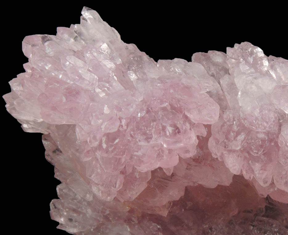 Quartz var. Rose Quartz Crystals from Alto da Pitorra, Laranjeiras, Galilia, Minas Gerais, Brazil