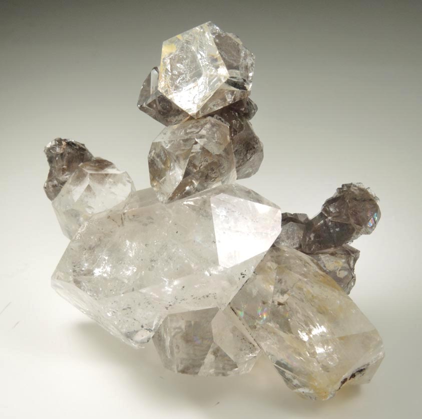 Quartz var. Herkimer Diamond cluster from Herkimer Diamond Development Mine, Middleville, Herkimer County, New York