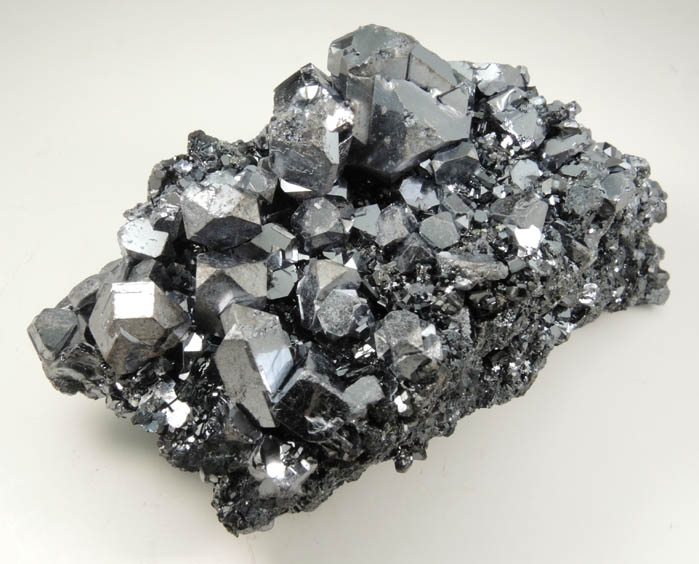 Galena (Spinel-Law twinned crystals) over Sphalerite from Deveti Septemvri Mine, Madan District, Rhodope Mountains, Bulgaria