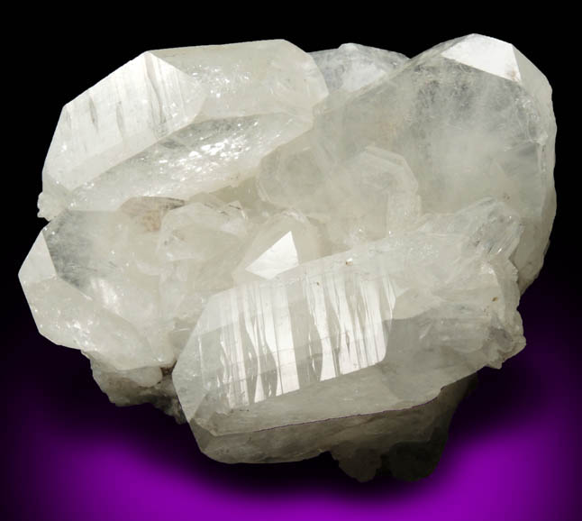 Apophyllite over Quartz from Nagar District, Maharashtra, India