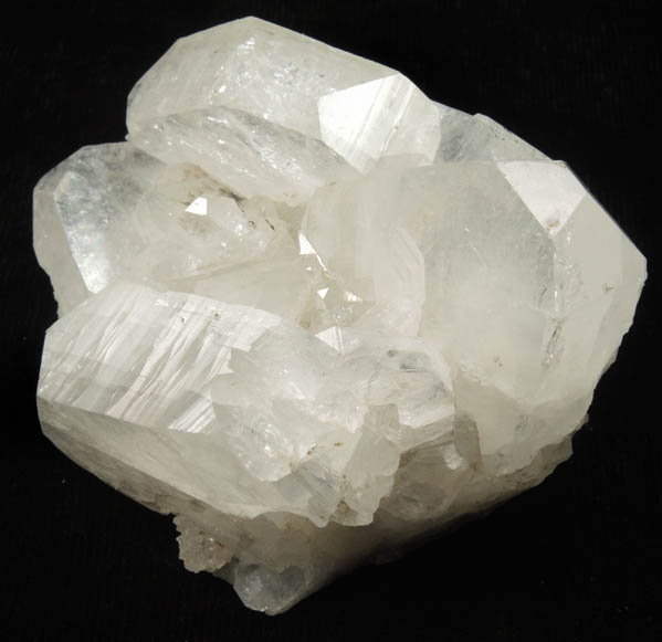 Apophyllite over Quartz from Nagar District, Maharashtra, India