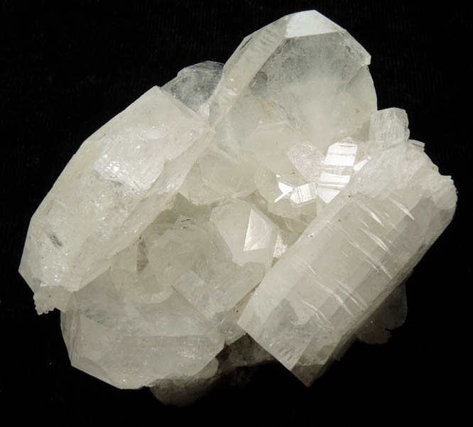 Apophyllite over Quartz from Nagar District, Maharashtra, India