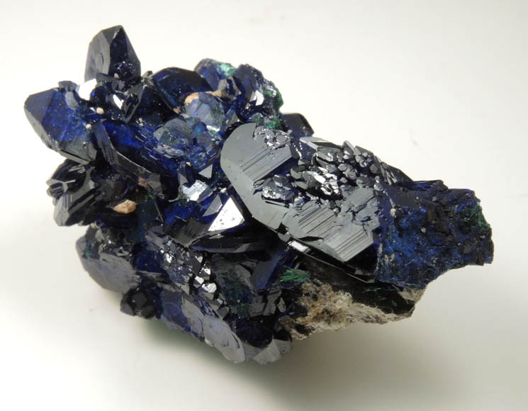 Azurite partially altered to Malachite pseudomorphs from Milpillas Mine, Cuitaca, Sonora, Mexico