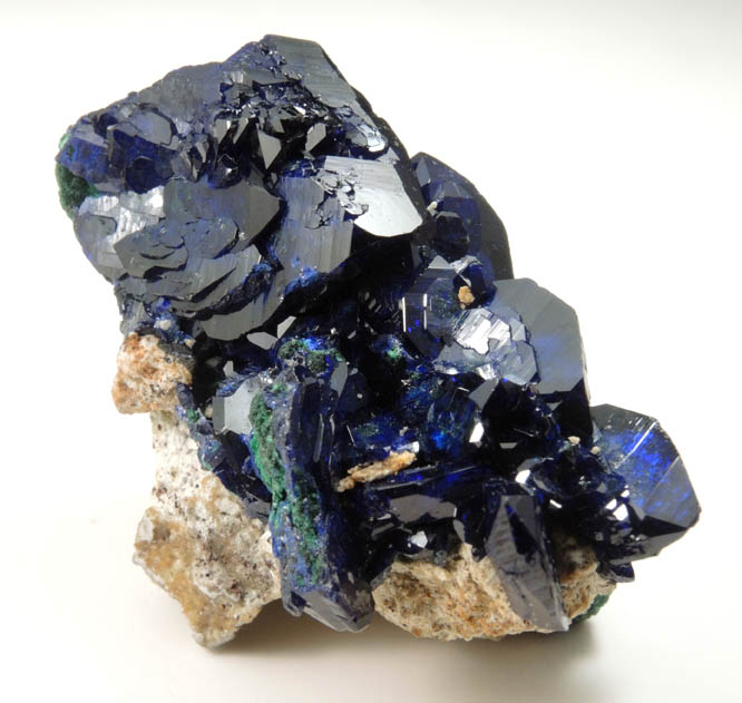 Azurite partially altered to Malachite pseudomorphs from Milpillas Mine, Cuitaca, Sonora, Mexico