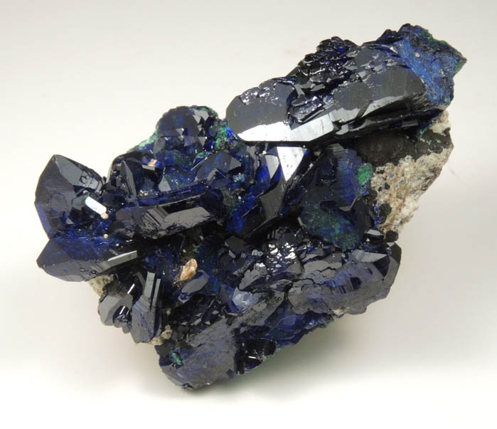 Azurite partially altered to Malachite pseudomorphs from Milpillas Mine, Cuitaca, Sonora, Mexico