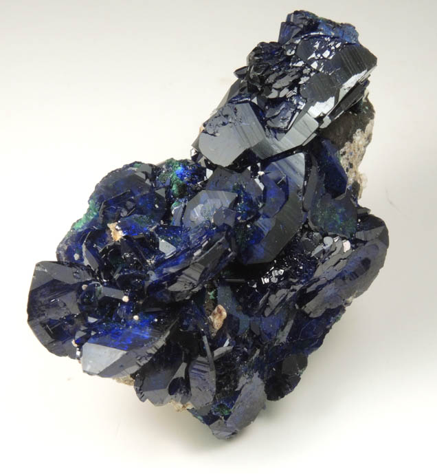 Azurite partially altered to Malachite pseudomorphs from Milpillas Mine, Cuitaca, Sonora, Mexico