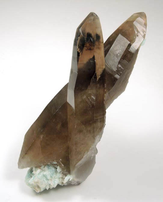 Quartz var. Smoky Quartz (Dauphin twin) from Echo Chamber Pocket, Dreamtime Claim, Crystal Peak area, 6.5 km northeast of Lake George, Teller County, Colorado