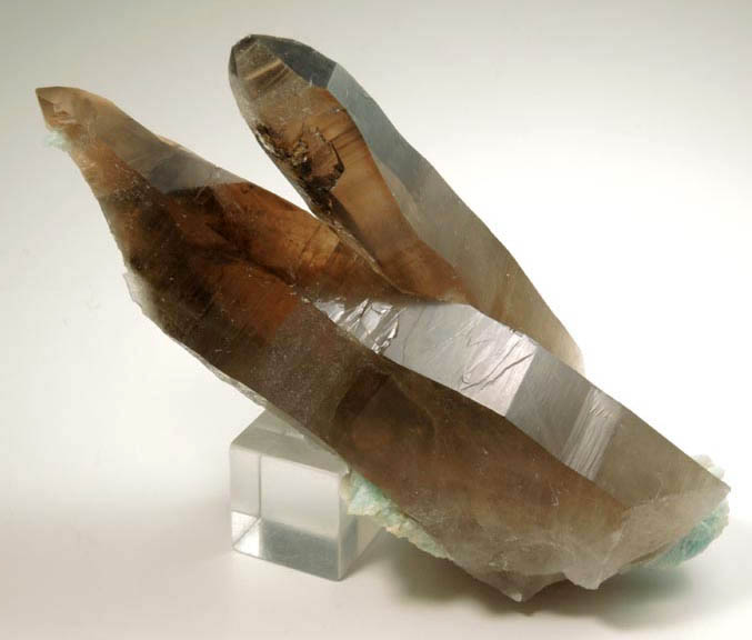 Quartz var. Smoky Quartz (Dauphin twin) from Echo Chamber Pocket, Dreamtime Claim, Crystal Peak area, 6.5 km northeast of Lake George, Teller County, Colorado