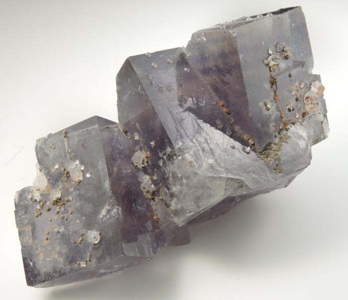 Fluorite with Calcite and Pyrite from Jbel el Hammam, 43 km SW of Mekns, Ait Mimoune, Khmisset, Morocco