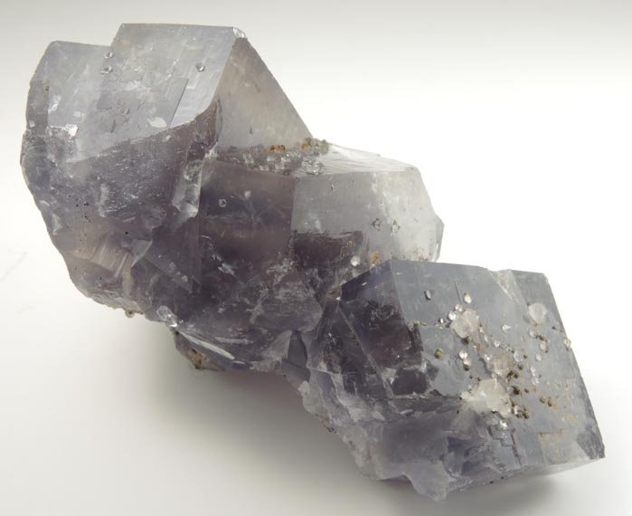 Fluorite with Calcite and Pyrite from Jbel el Hammam, 43 km SW of Mekns, Ait Mimoune, Khmisset, Morocco