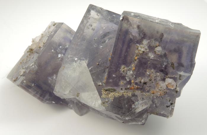 Fluorite with Calcite and Pyrite from Jbel el Hammam, 43 km SW of Mekns, Ait Mimoune, Khmisset, Morocco