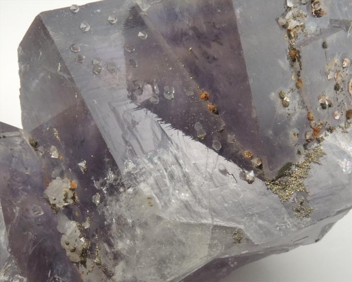 Fluorite with Calcite and Pyrite from Jbel el Hammam, 43 km SW of Meknès, Ait Mimoune, Khémisset, Morocco
