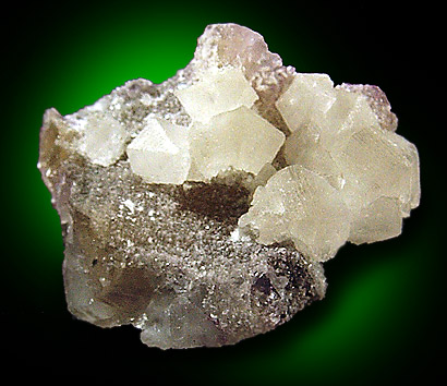 Witherite on Fluorite from Minerva Mine, Cave-in-Rock District, Hardin County, Illinois