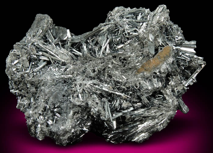 Stibnite with Calcite from Herja Mine (Kisbanya), Baia Mare, Maramures, Romania