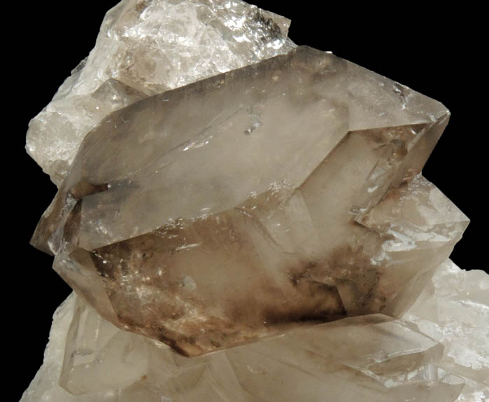 Quartz var. Smoky Quartz from Havey Quarry, Poland, Androscoggin County, Maine