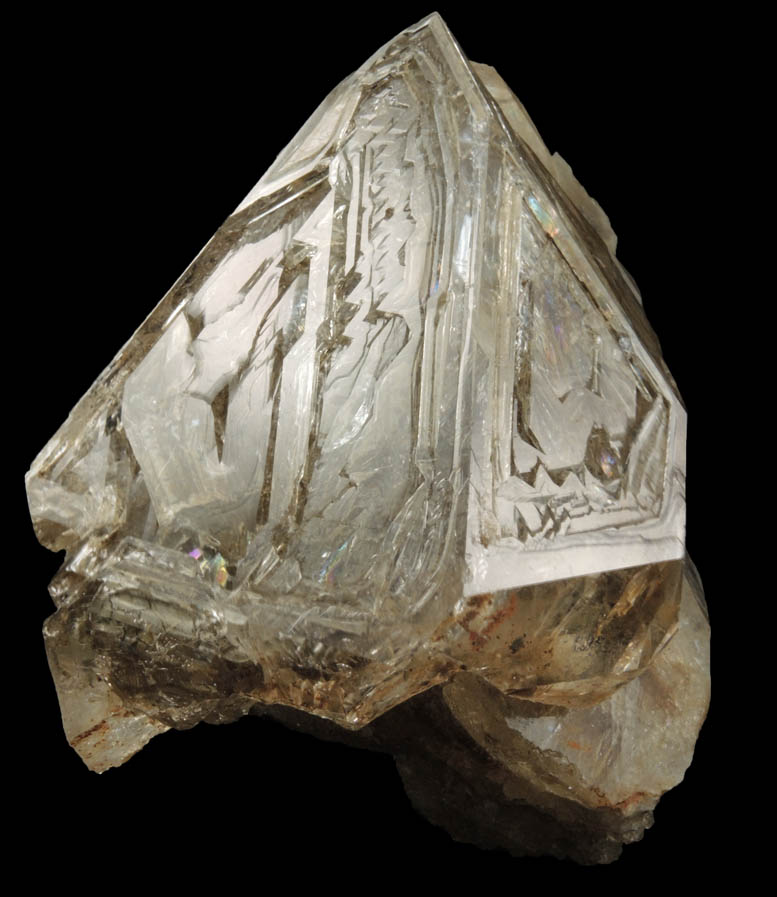 Quartz var. Skeletal Smoky Quartz from railroad cut on eastern shore of Hudson River, between Schodack Landing and Poolsburg, Columbia County, New York