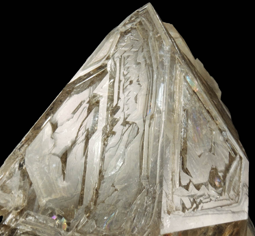 Quartz var. Skeletal Smoky Quartz from railroad cut on eastern shore of Hudson River, between Schodack Landing and Poolsburg, Columbia County, New York