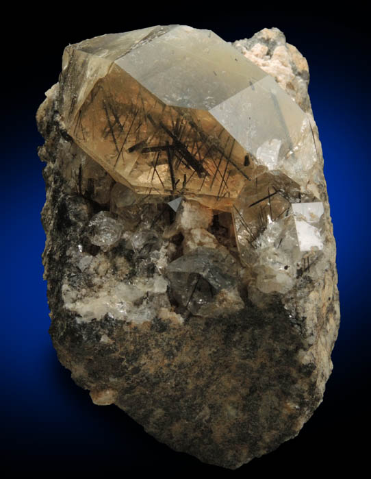 Quartz with Riebeckite inclusions from Zaga Ghar, near Hameed Abad Kafoor Dheri, Khyber Pakhtunkhwa, Pakistan