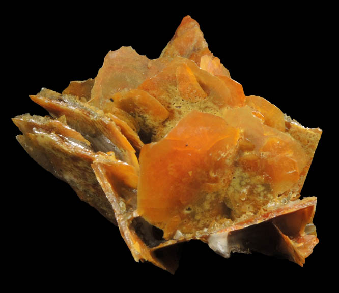 Wulfenite from Jianshan Mine, Kuruktag Mountains, 300 km southeast of rmqi, Shanshan County, Xinjiang Uygur Region, China