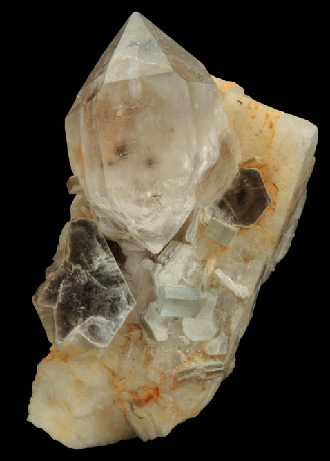 Quartz, Muscovite and Beryl var. Aquamarine from Skardu Road, Baltistan, Gilgit-Baltistan, Pakistan