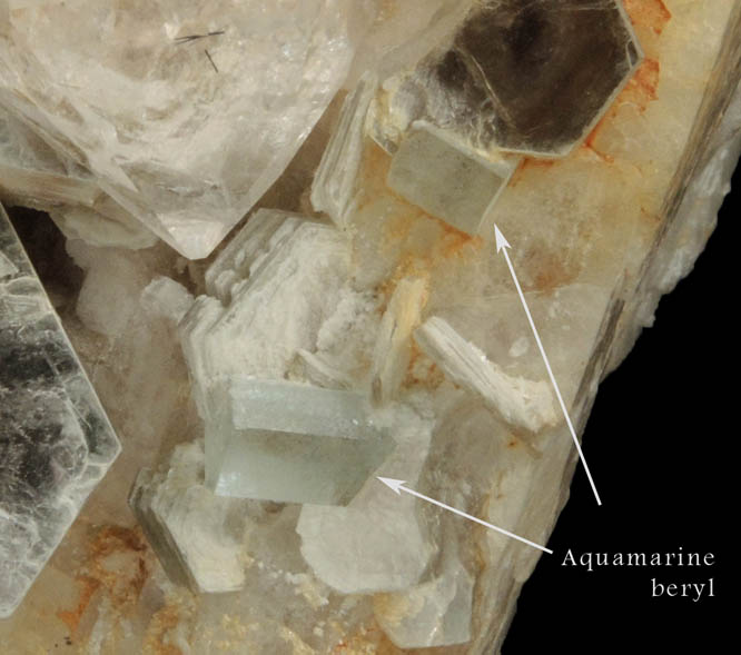 Quartz, Muscovite and Beryl var. Aquamarine from Skardu Road, Baltistan, Gilgit-Baltistan, Pakistan