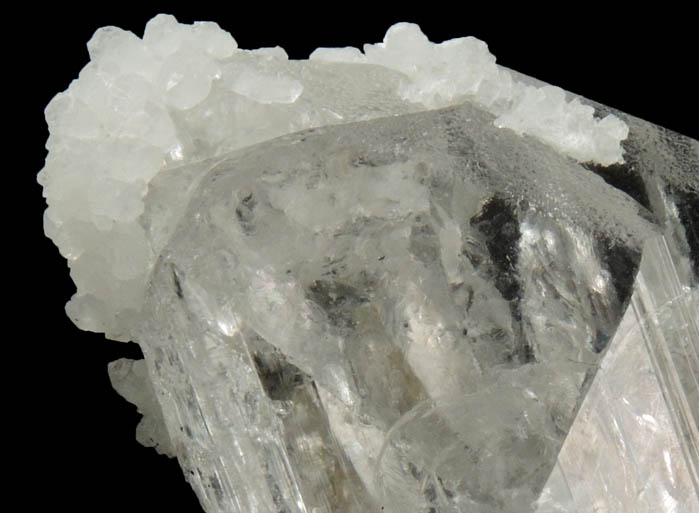 Danburite with Quartz and Pyrite overgrowth from Mina la Aurora, Charcas District, San Luis Potosi, Mexico