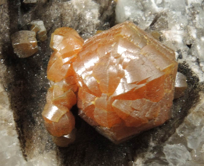 Mimetite var. Campylite (interpenetrant twins) from Drygill Mine, Caldbeck Fells, Cumberland, England