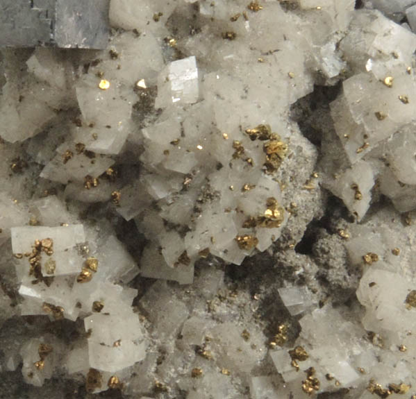 Galena on Dolomite with Chalcopyrite from Sweetwater Mine, Viburnum Trend, Reynolds County, Missouri
