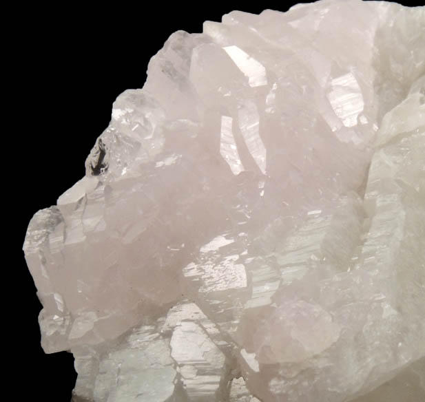 Quartz var. Rose Quartz Crystals from Mount Mica Quarry, Paris, Oxford County, Maine