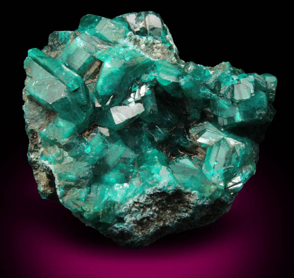 Dioptase from Tantara, 26 WSW of Likasi, Katanga Copperbelt, Haut-Katanga Province, Democratic Republic of the Congo